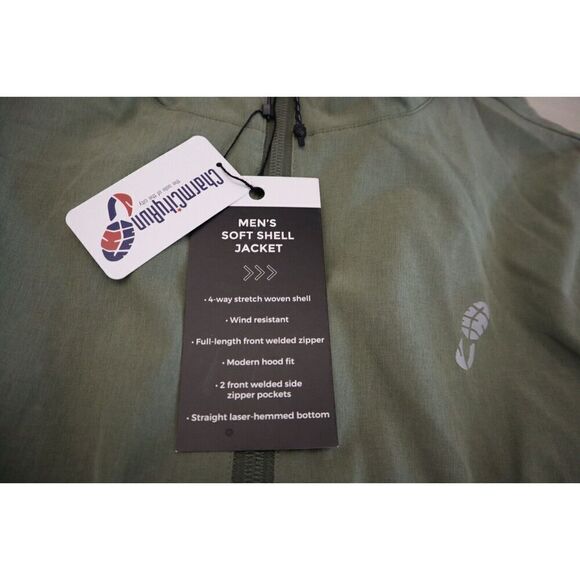 Charm City Run LMSSJ904 Men's Sz XL Cactus Green Soft Shell Hooded Jacket - Picture 4 of 6